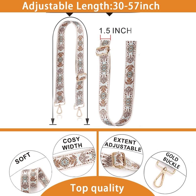 S-Jacorry Purse Strap Replacement Crossbody Wide Shoulder Strap Adjustable Canvas Straps Handbag Strap Replacement Belts - Image 4